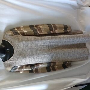 Love Kuza Scoop Neck Sequin Long Sleeve Lightweight Sweater Dress